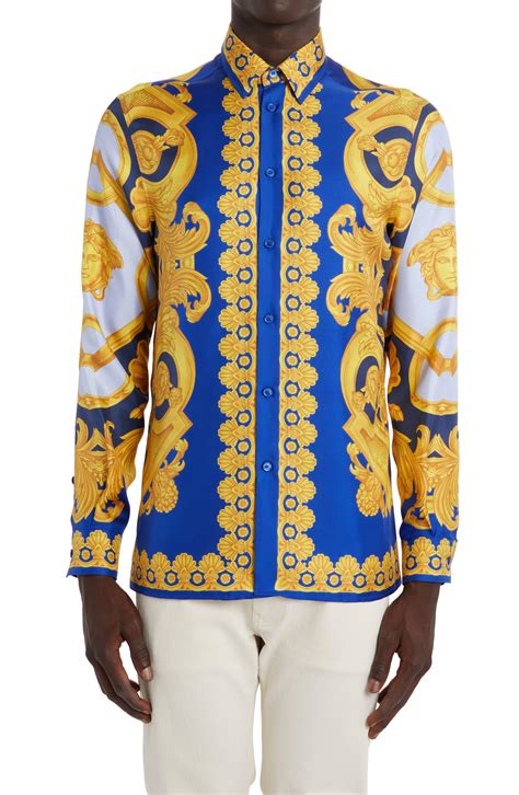 mens versace button down|men's Versace shirts.